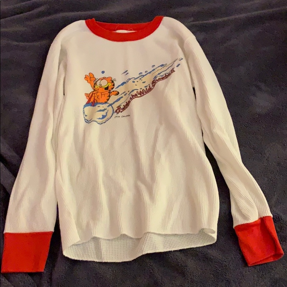 Vintage Garfield waffle shirt